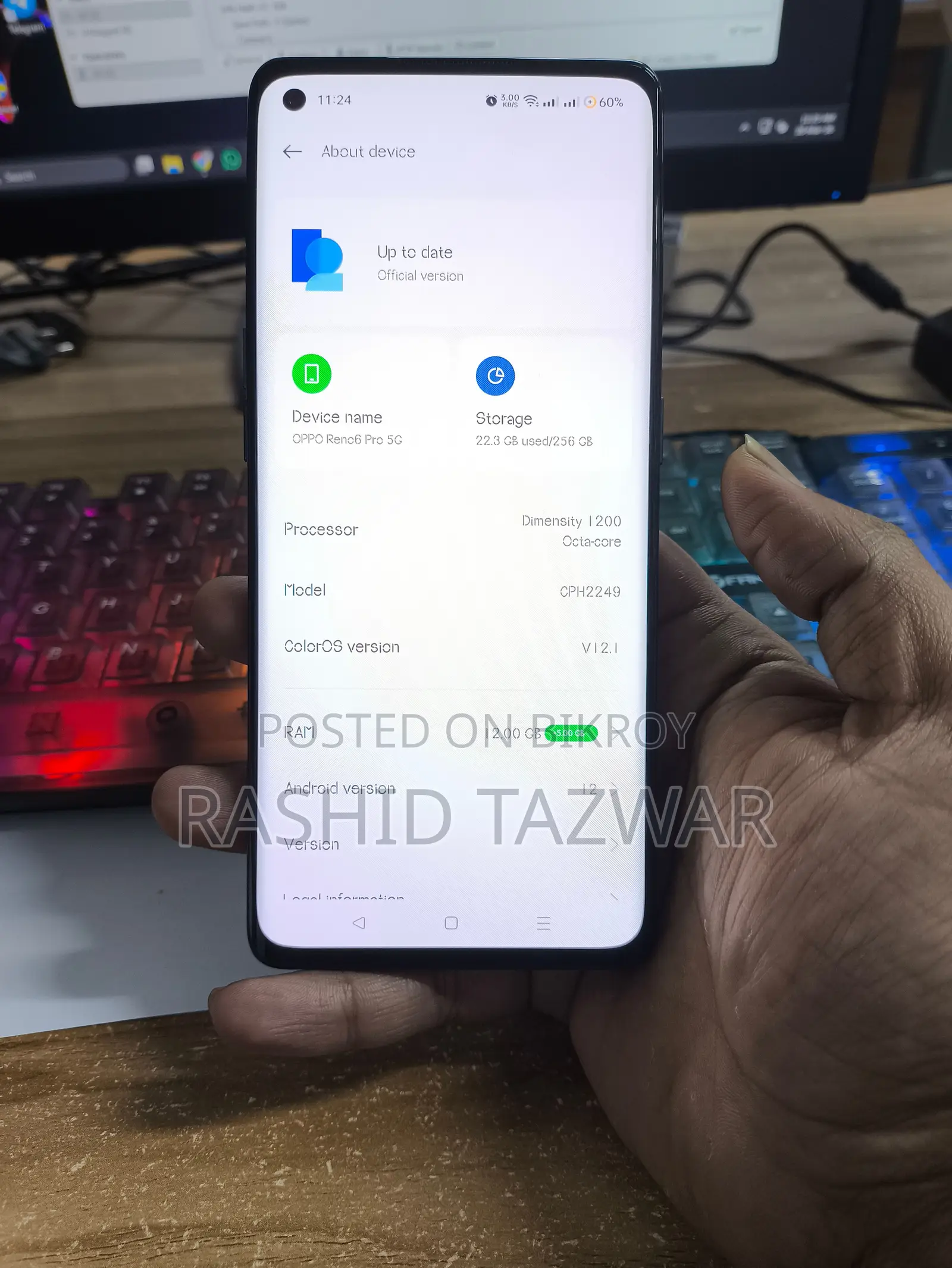 OPPO Reno 6 Pro 5g (12GB/256GB) (Used)