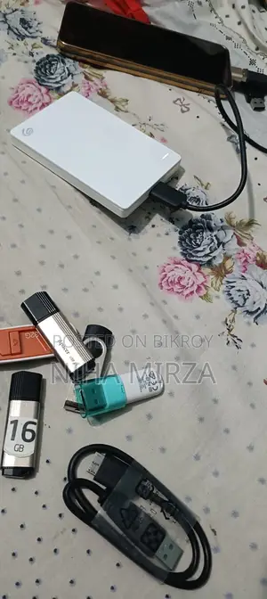 পেনড্রাইভ ও একটি Seagate এক্সটার্নাল হার্ডড্রাইভ