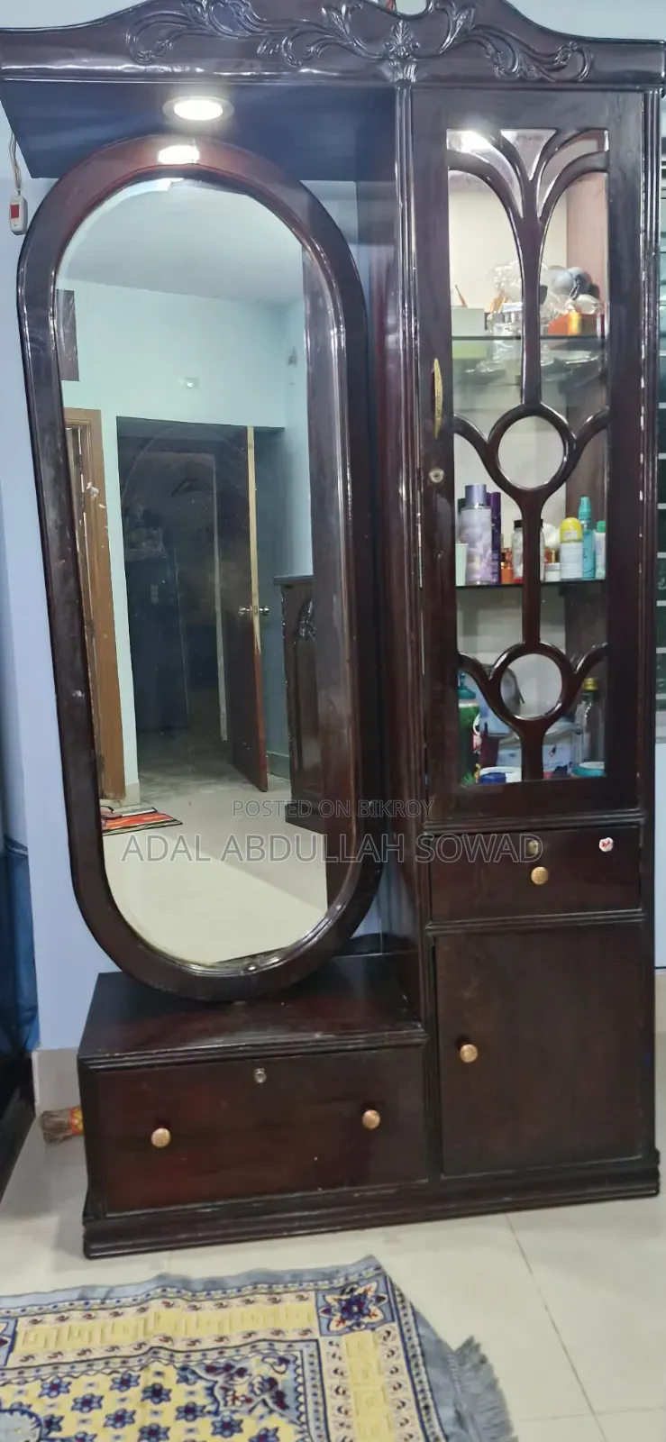 Teak Wood Showcase Almirah