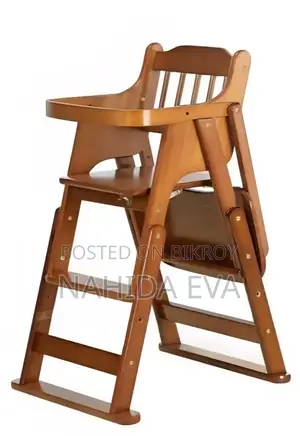 wooden baby high chair
