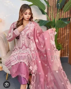 Onion Color Free Size 3 Piece Dress – Brand New Price 2600 Tk”