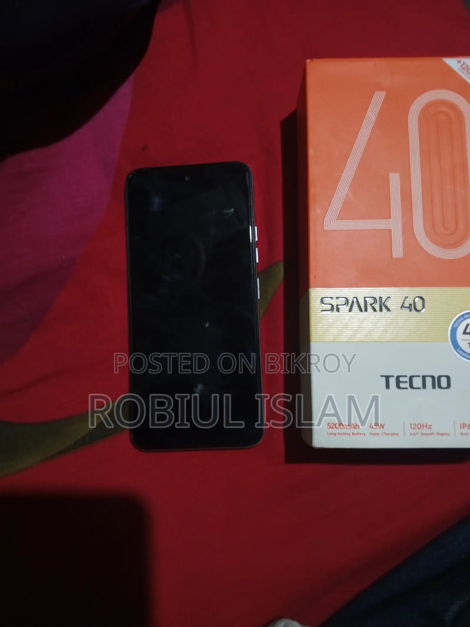 Tecno Spark 40 16gb (Used)