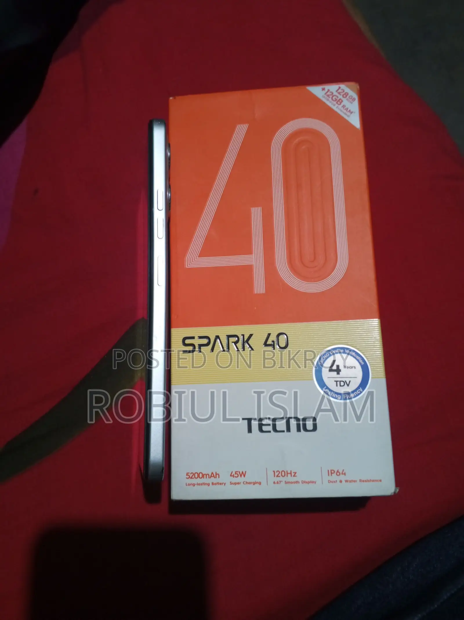 Tecno Spark 40 16gb (Used)