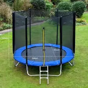 6 FT Outdoor Trampoline with Safety Enclosure Net (8/10/12/14/16FT )