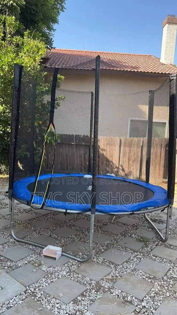 6 FT Outdoor Trampoline with Safety Enclosure Net (8/10/12/14/16FT )