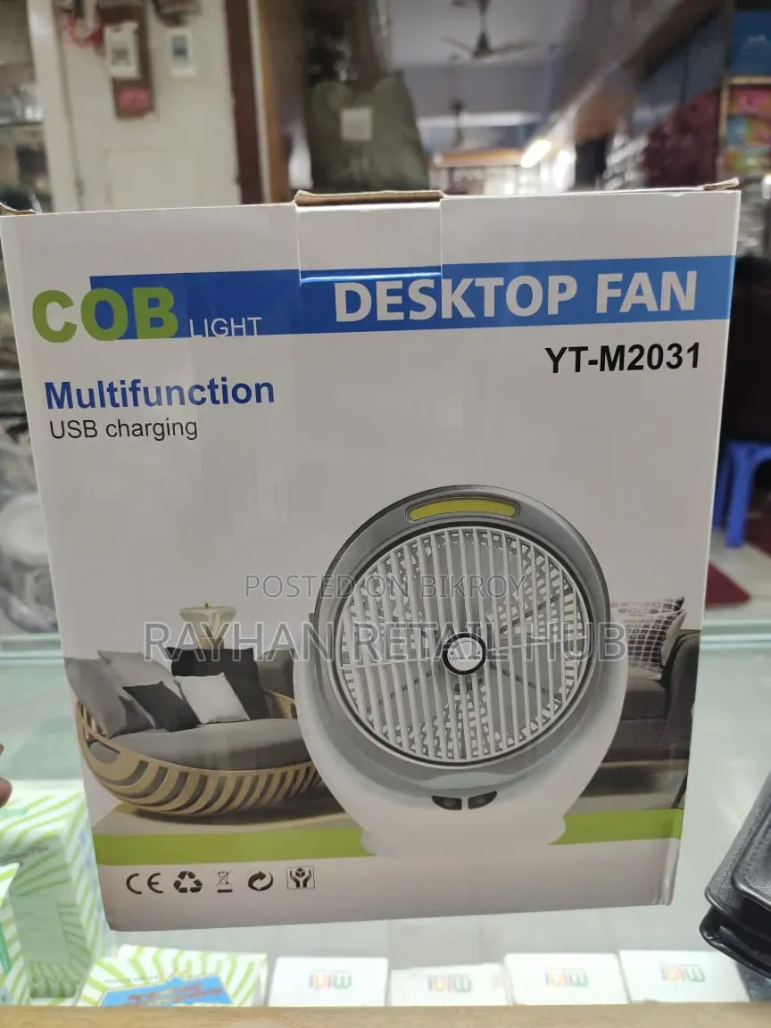 COB Light Desktop Fan (Model: YT-M2031)