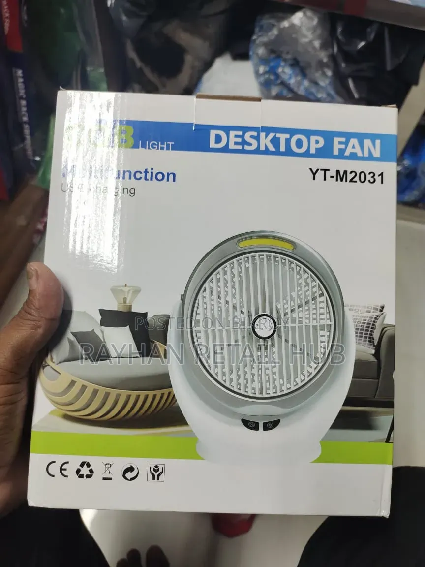 COB Light Desktop Fan (Model: YT-M2031)