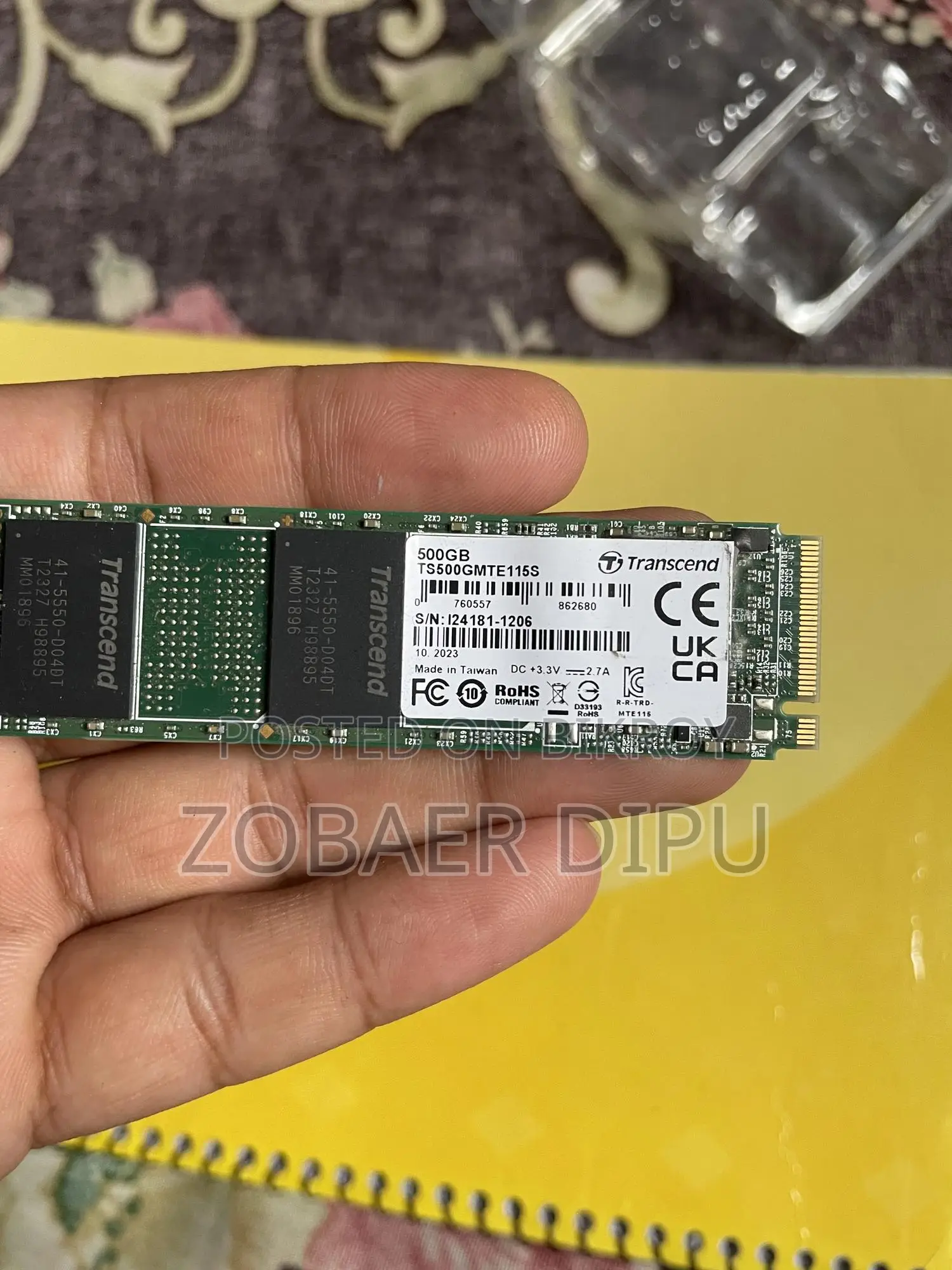 Transcend 500gb M.2 Nvme SSD 4 Pieces