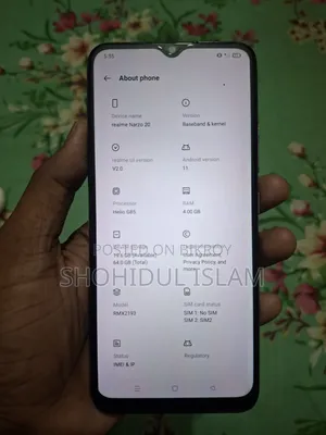 Realme Narzo 20 64 GB Silver