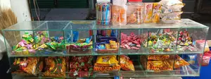 Glass showcase for chocolate for sale, located in Nabiganj Bandar