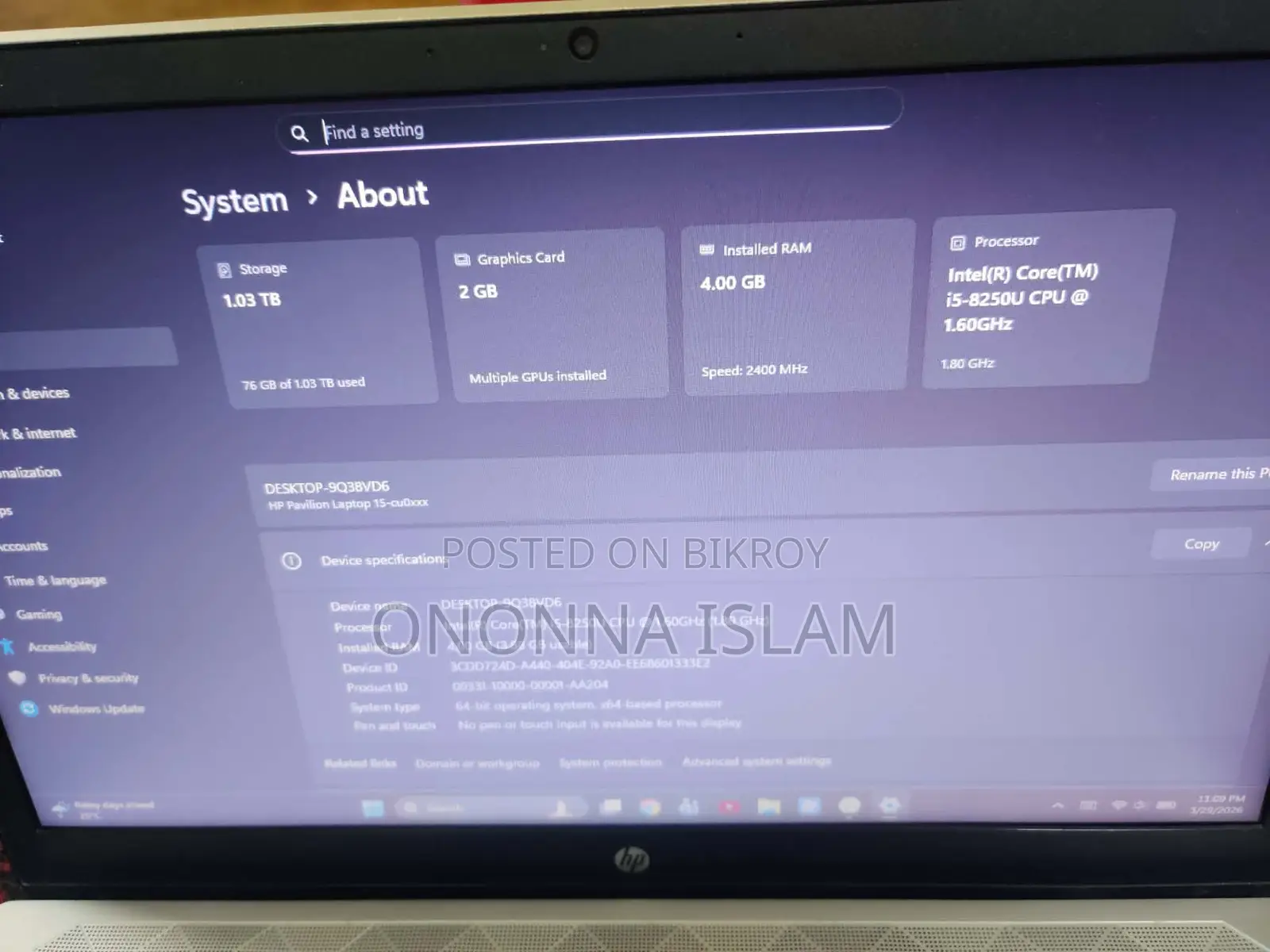 HP pavilion laptop