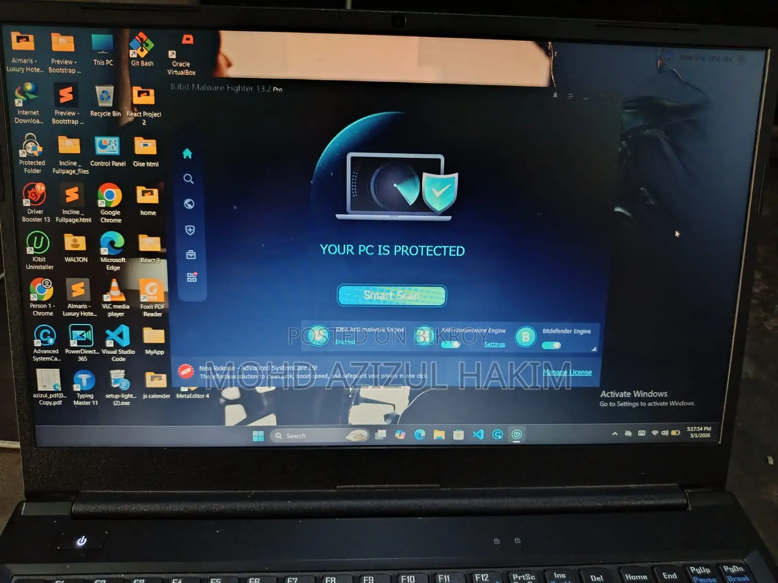 Laptop 8GB Intel Core I5 SSD 500GB
