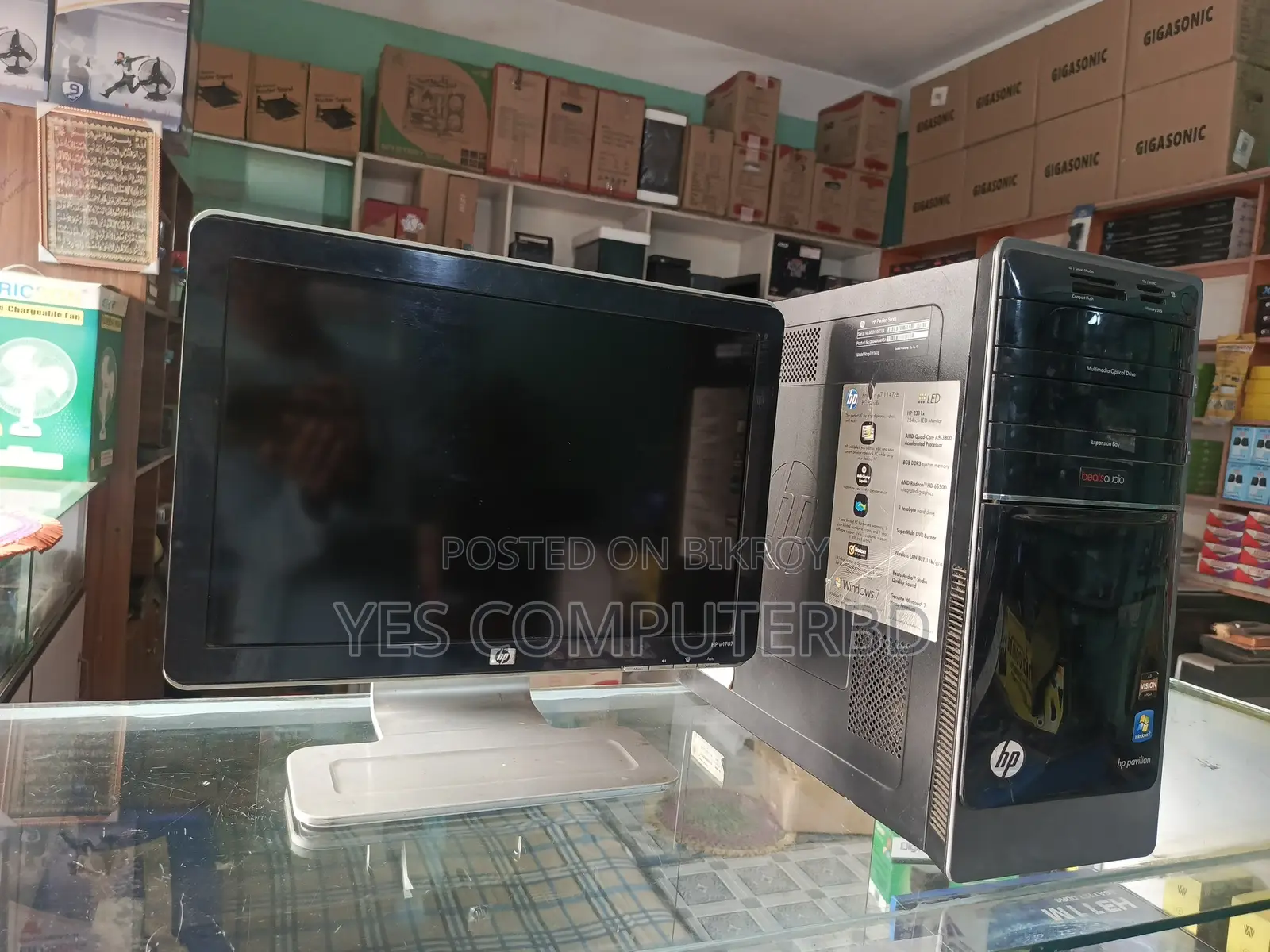 Desktop Computer HP 8GB AMD SSD 128GB