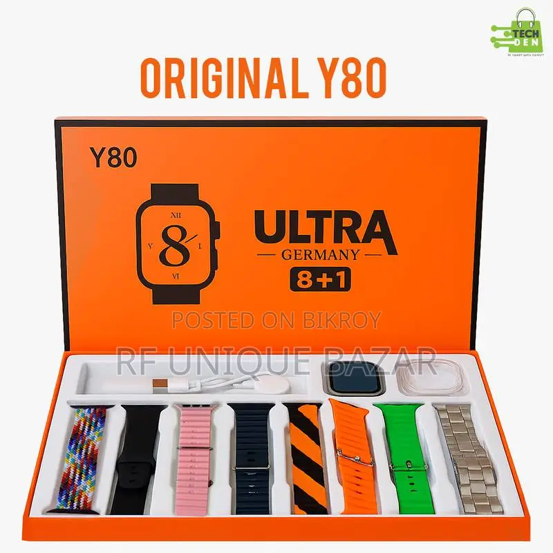 Y80 Ultra Smartwatch with 8 Straps