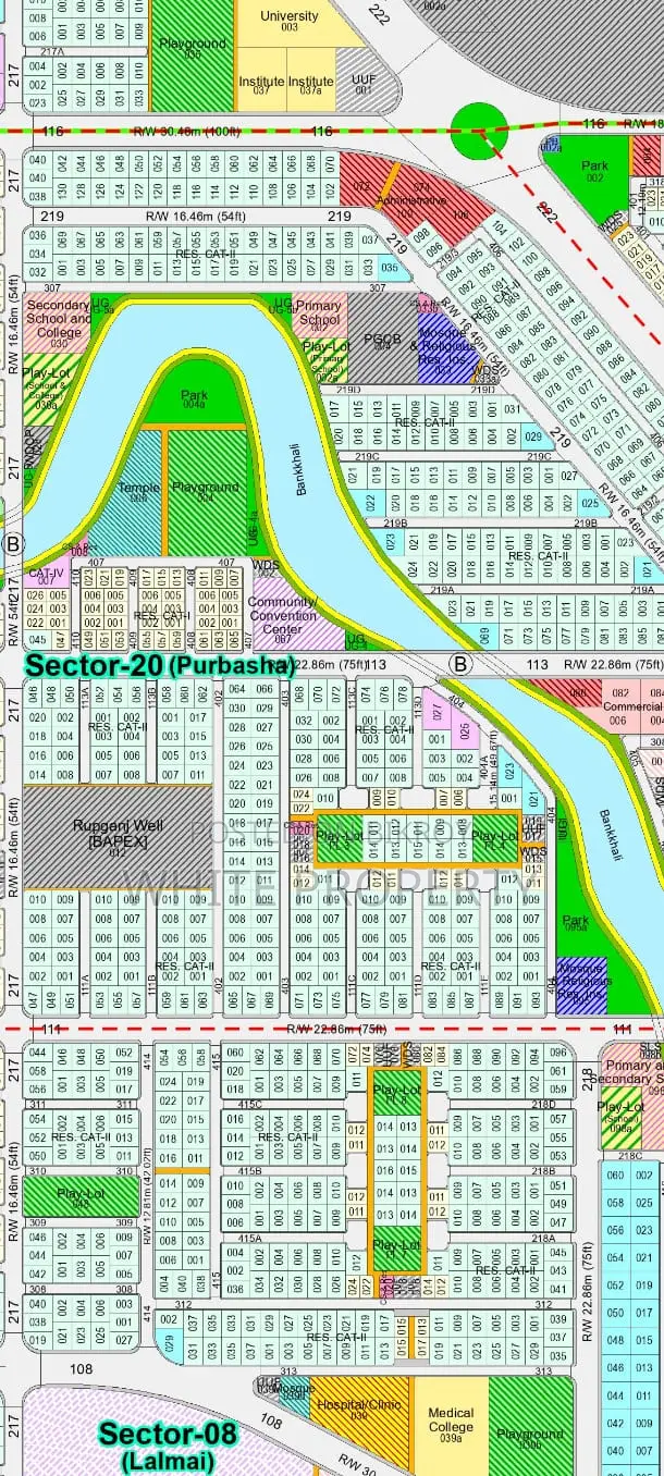 Land Sale at Purbachal Sector 20, Road 403