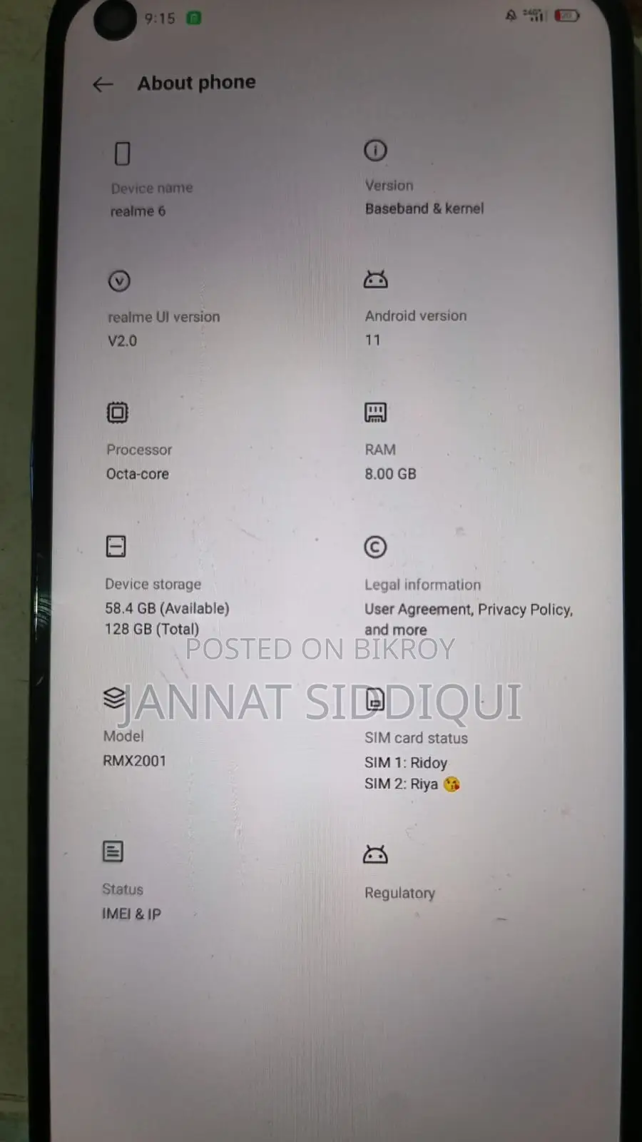 Realme 6i RMX2002 64 GB Blue