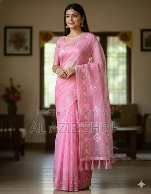 Half Silk Jamdani Print Saree
