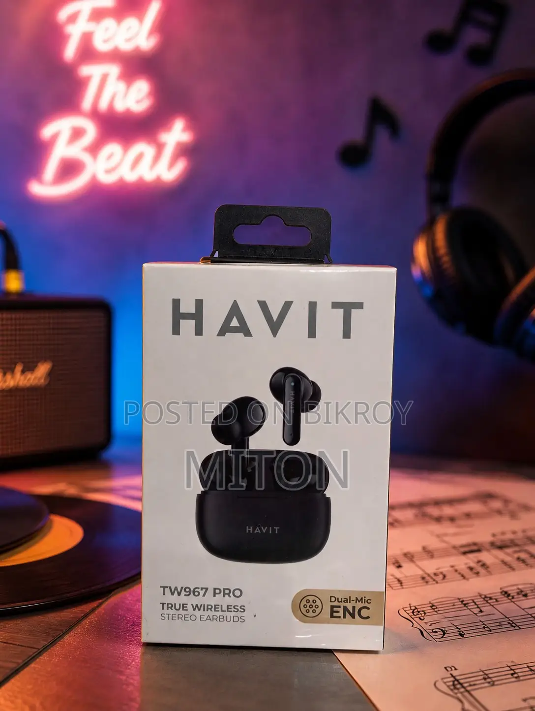Havit Tw967 Pro ইয়ারবাডস | ডিপ বেস, Enc, 28h ব্যাটারি, Bt5.3