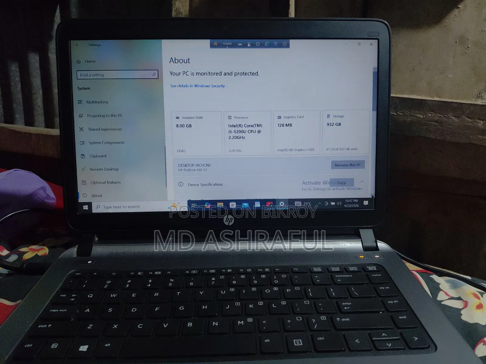 Laptop HP ProBook 440 G2 8GB Intel Core I5 HDD 1T