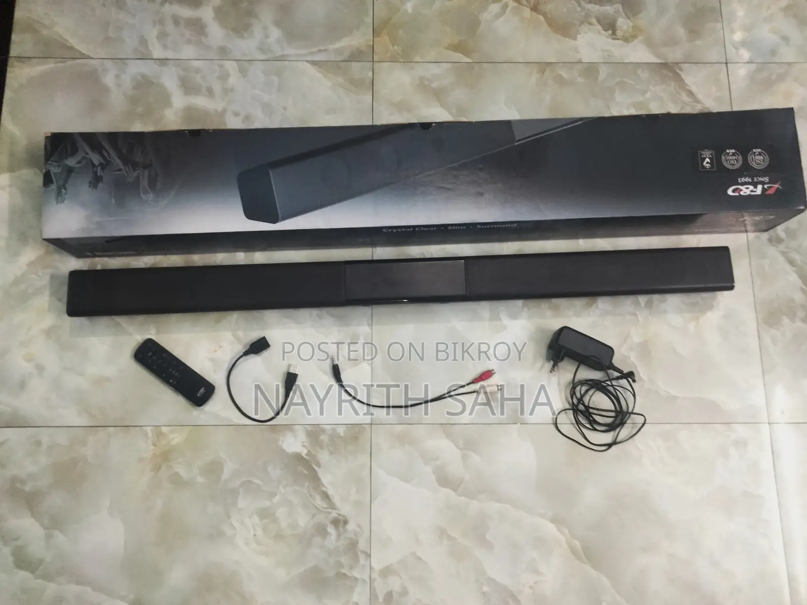 Used F&D T-160X Bluetooth Soundbar, 40W, Optical/AUX/USB, Remote