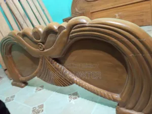 Original Teak Wood Sturdy Semi-Double Bed (with Mattress and Side Box)