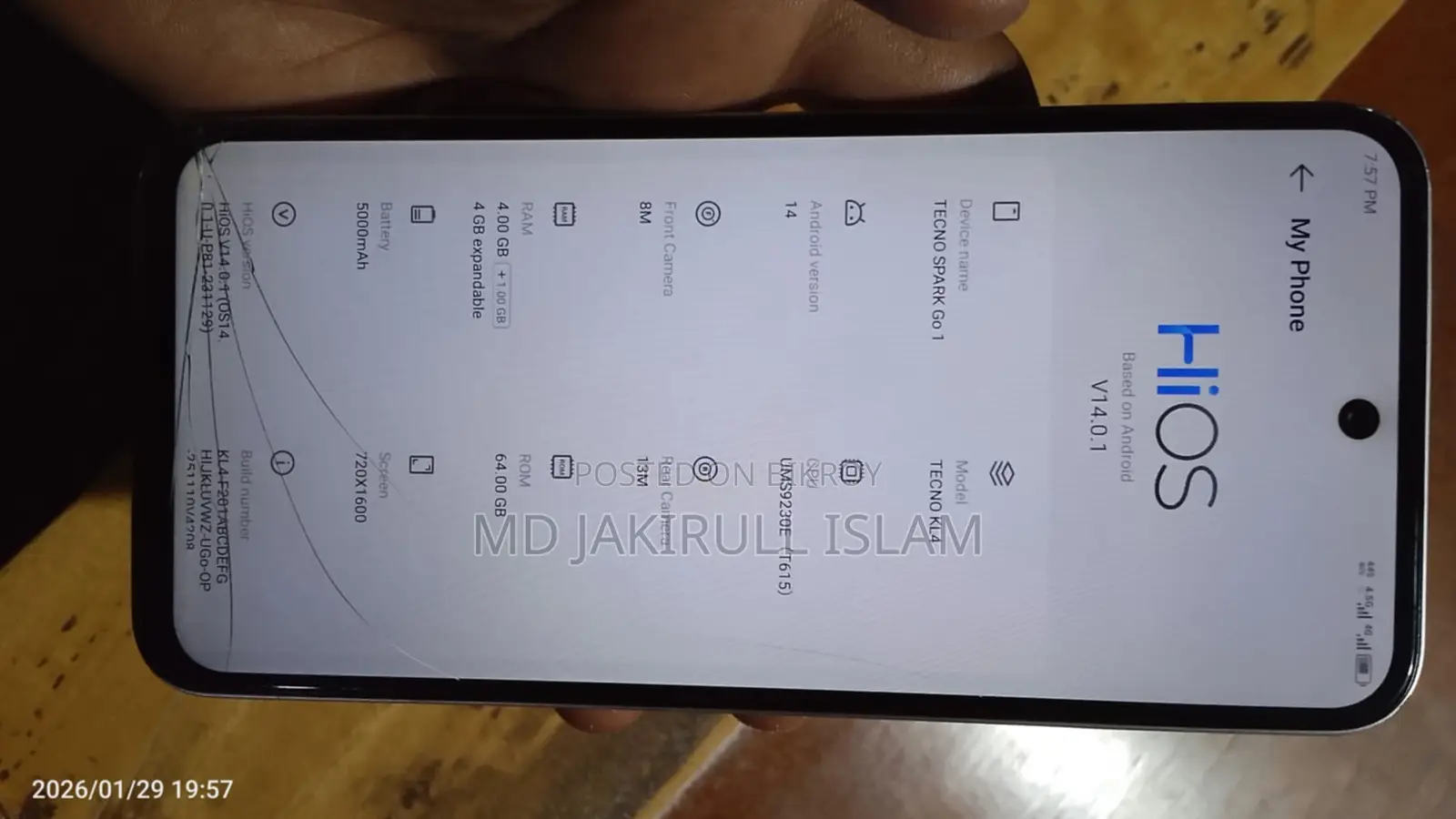 Tecno Spark Go 1 . (Used)