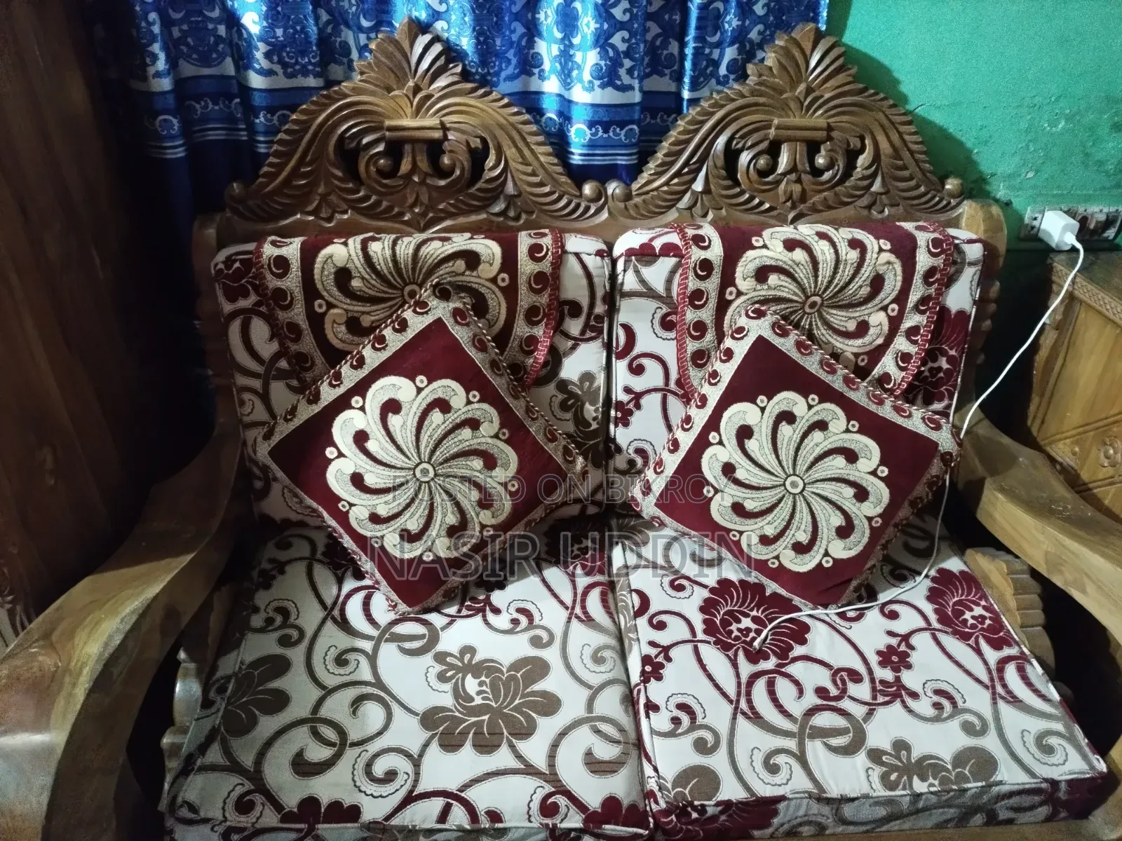 Wooden Sofa Set (2 Double, 1 Single)
