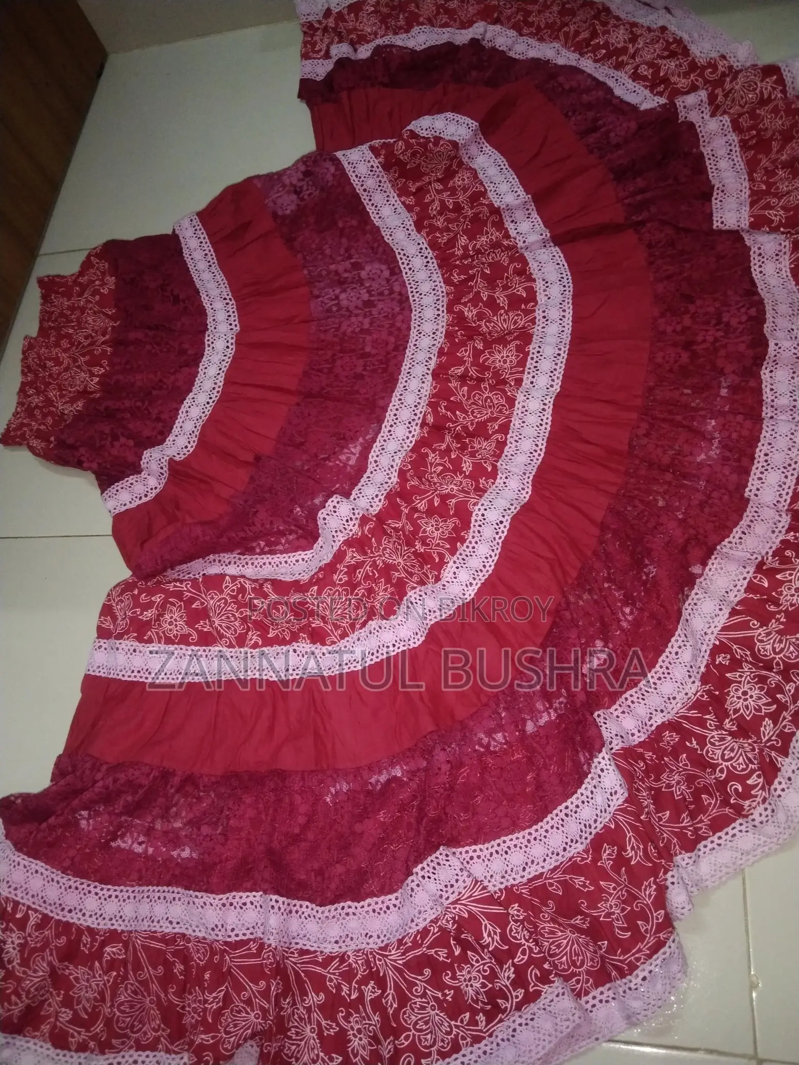 Long Maroon Skirt