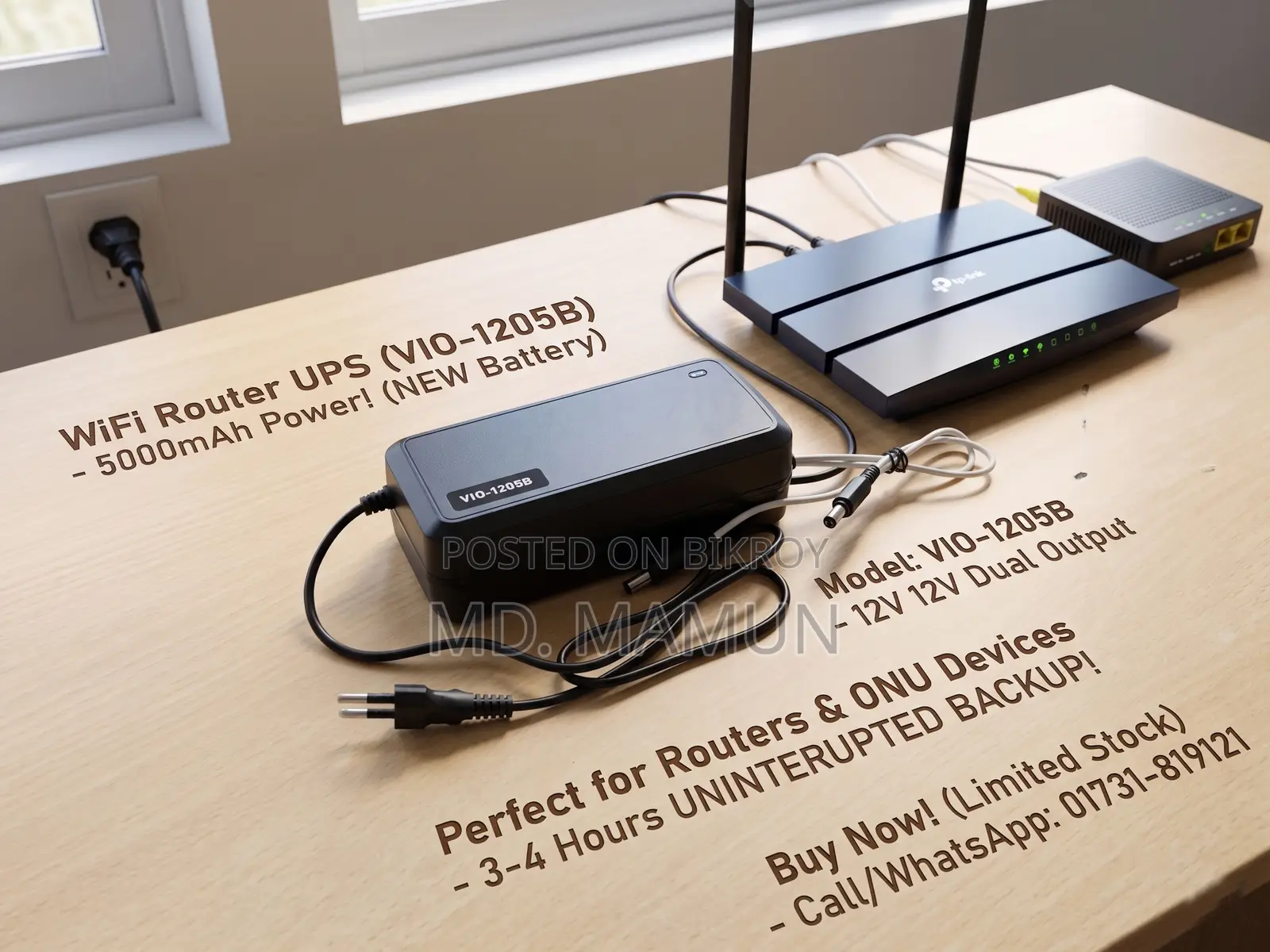 Wifi Router Mini Dc Ups (12v)