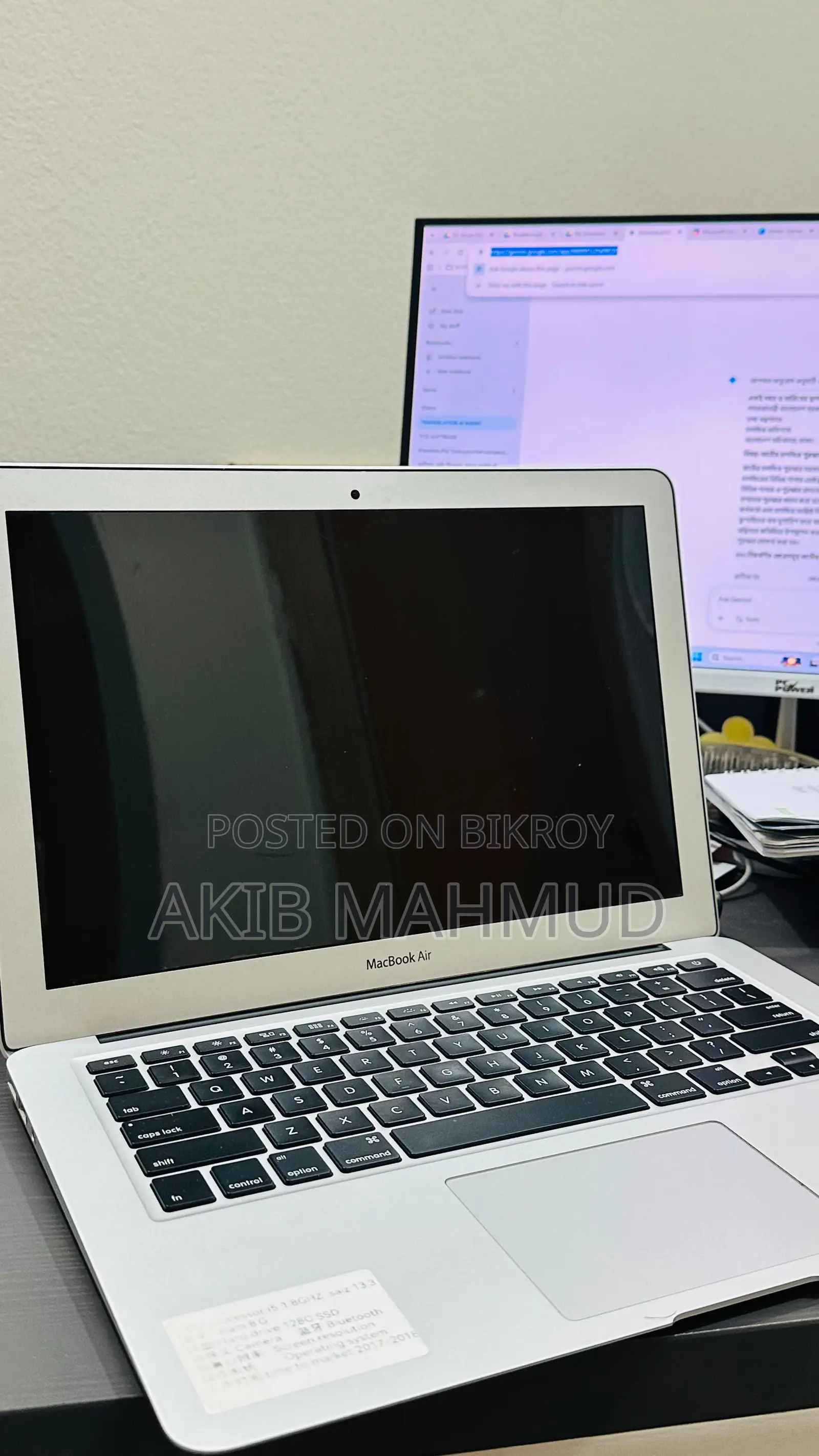 Laptop Apple MacBook 2017 8GB Intel Core I5 SSD 128GB