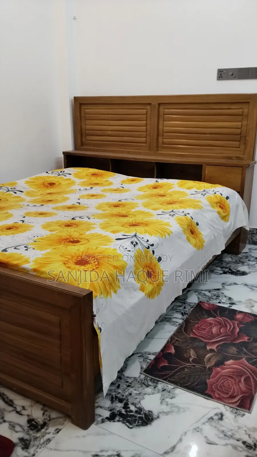 Original Chittagong Teak Wood Bed 7/8 Feet. No issues with the bed.