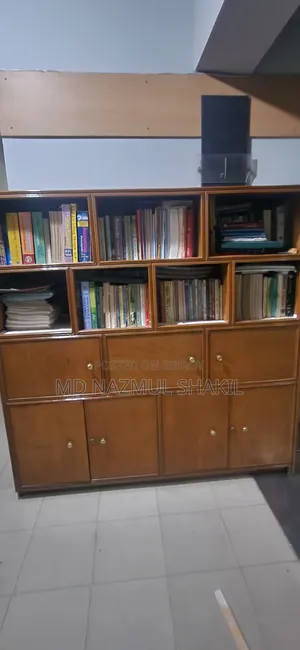 Premium Teak Wood Bookshelf-cum-Wardrobe for Sale