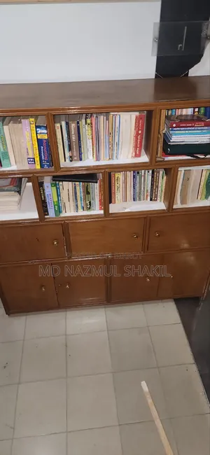 Premium Teak Wood Bookshelf-cum-Wardrobe for Sale