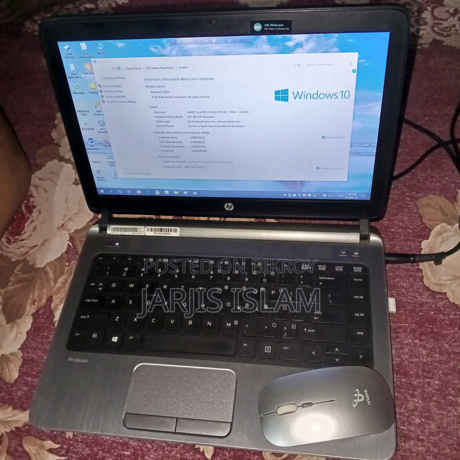 Laptop HP 14S 8GB Intel Core I5 HDD+SSD 500GB