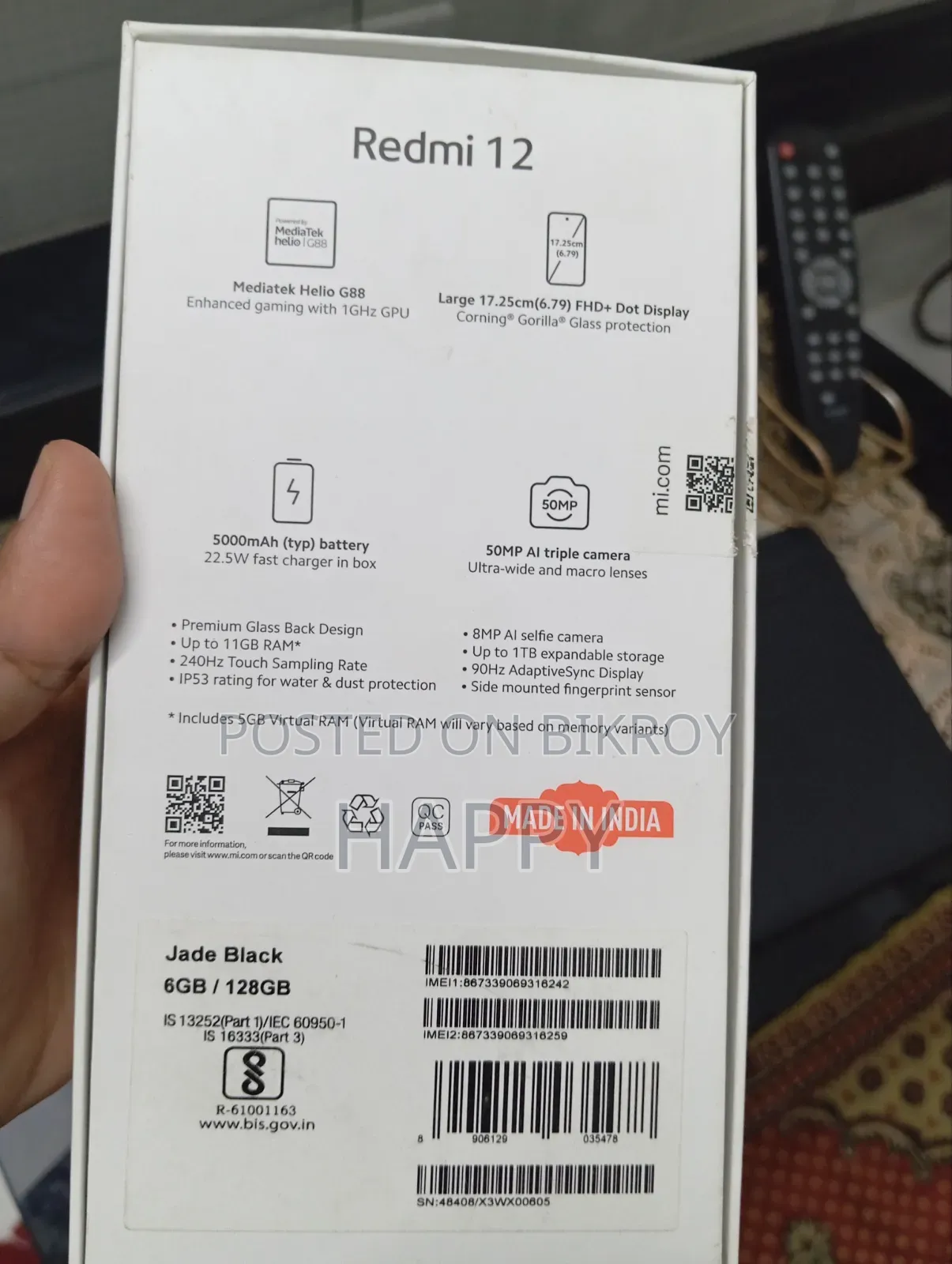Xiaomi 12 128 GB Black