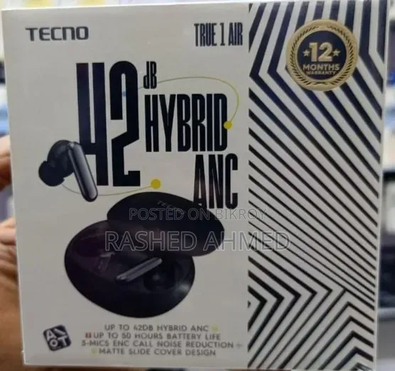 Original Tecno True 1 Air Earbuds for sale (Used)