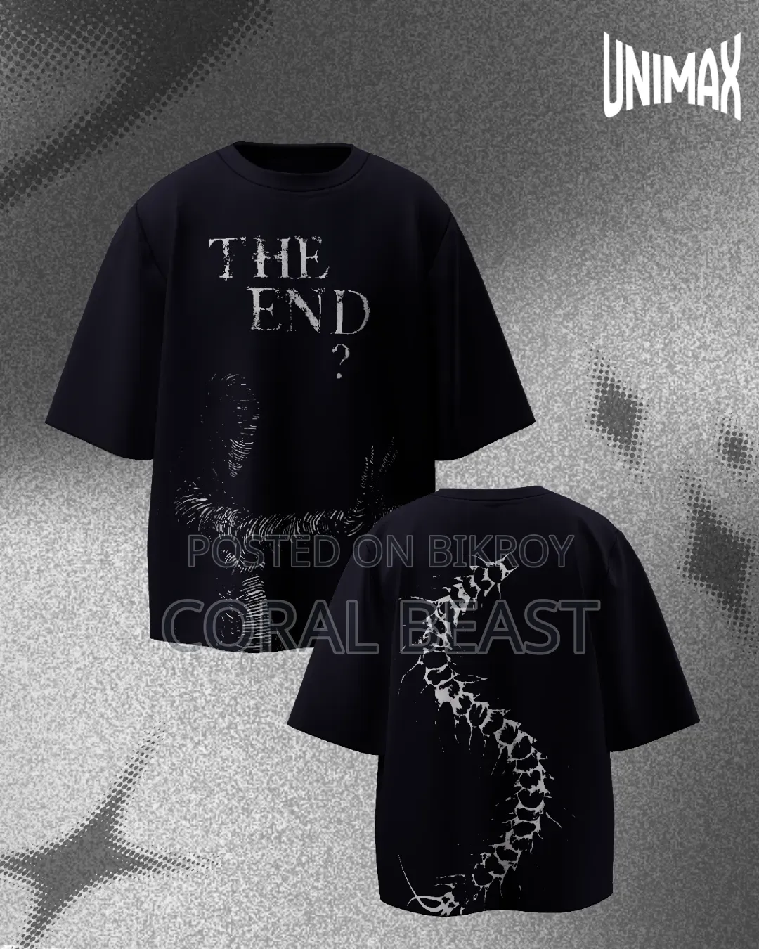 Oversized Y2k Themed Black Dropshoulder