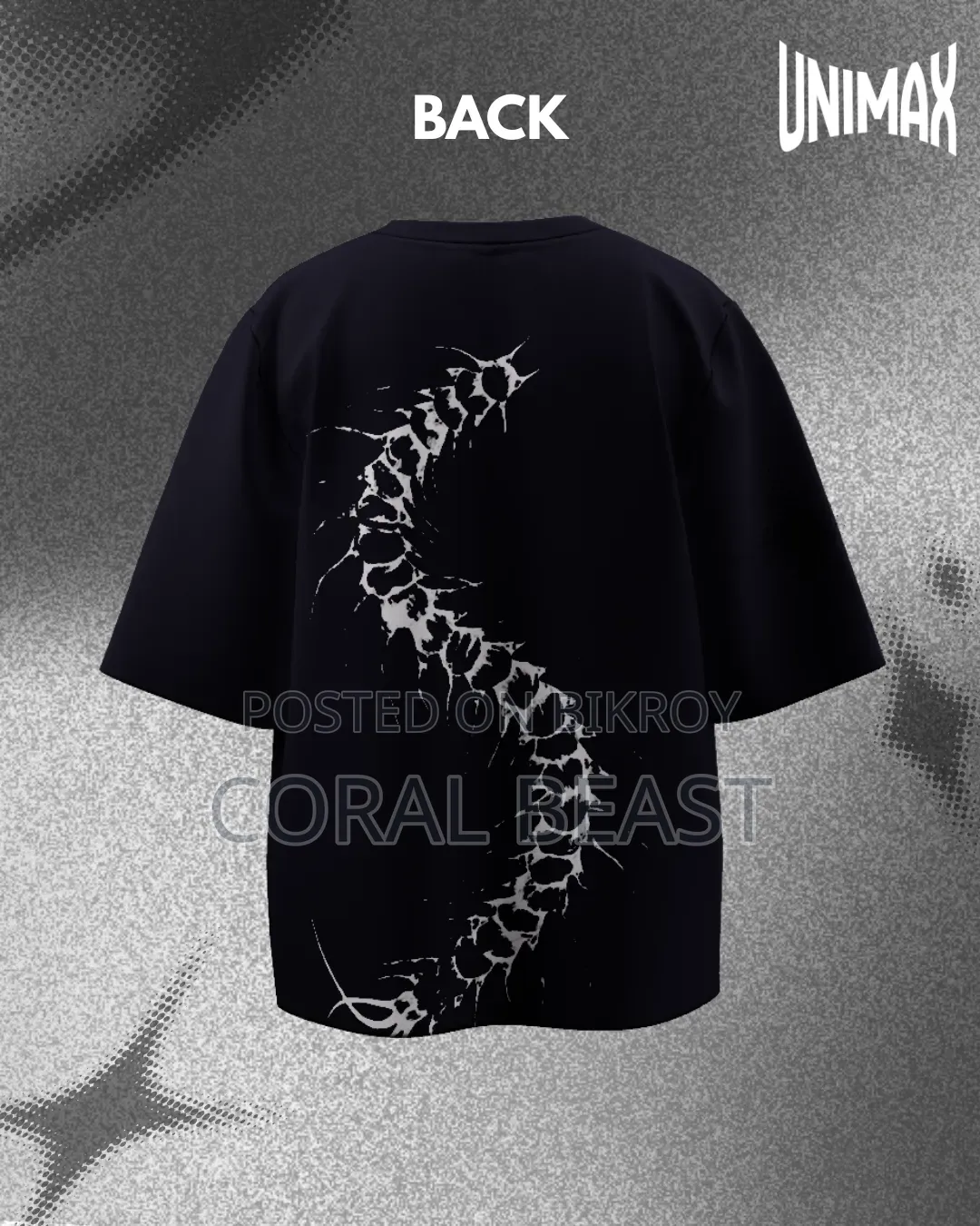 Oversized Y2k Themed Black Dropshoulder