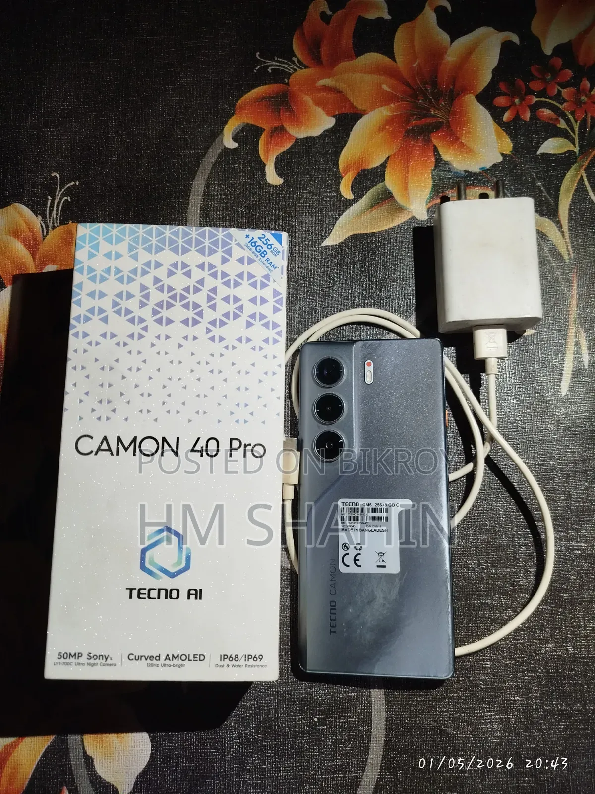 Tecno Camon 40 Pro 4G 256 GB Gray