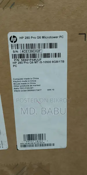 New Desktop Computer HP 280 G6 8GB Intel Core I5 HDD 1T