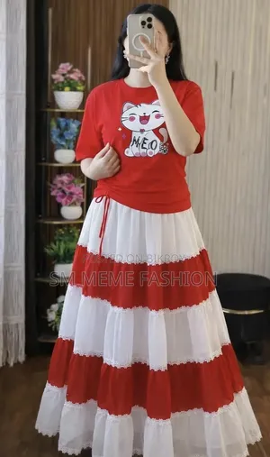 Stylish Skirt and T-Shirt Set