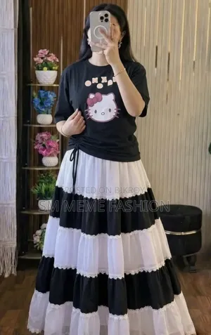Stylish Skirt and T-Shirt Set