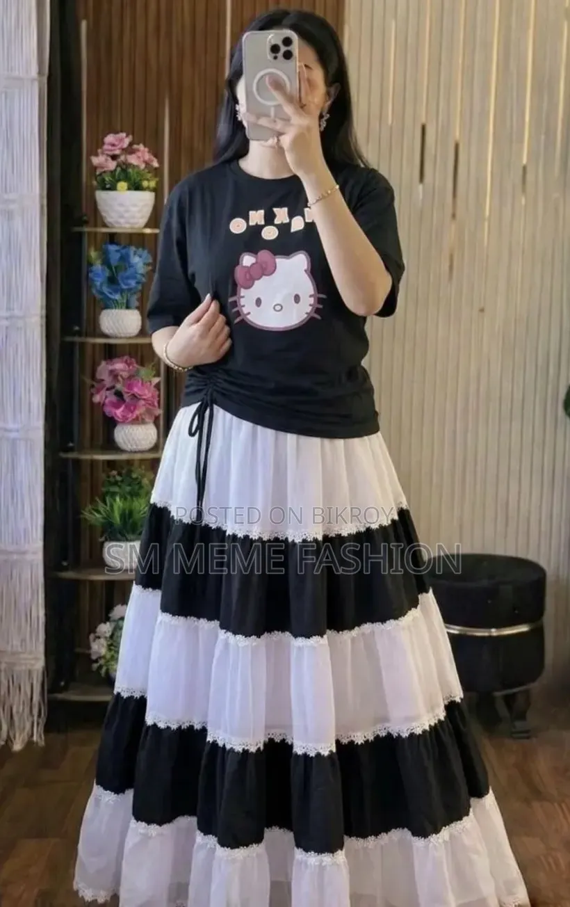 Stylish Skirt and T-Shirt Set