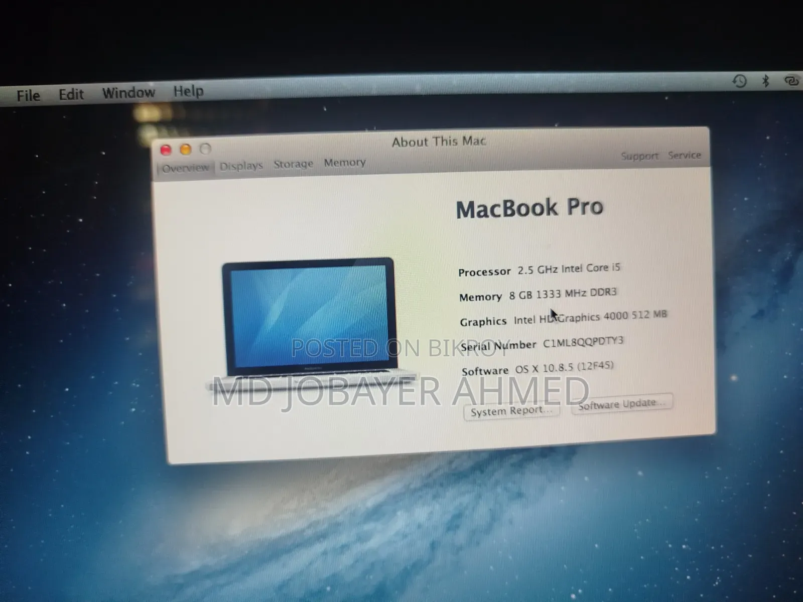 Laptop Apple MacBook 2013 8GB Intel Core I5 SSD 256GB