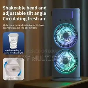 Remote Control Spray Fan With Led Light