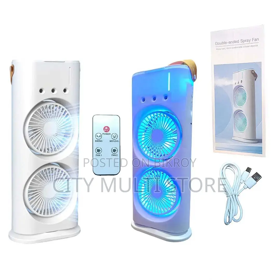 Remote Control Spray Fan With Led Light