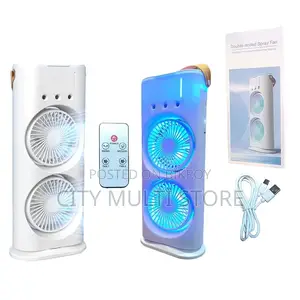 Remote Control Spray Fan With Led Light
