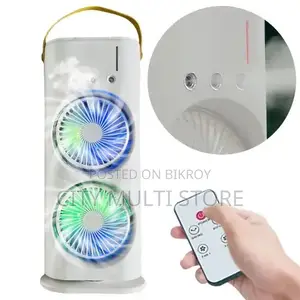 Remote Control Spray Fan With Led Light