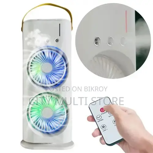 Remote Control Spray Fan With Led Light