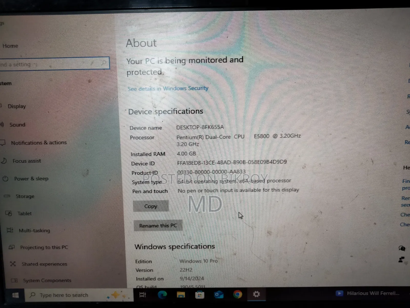 Desktop Computer 4GB HDD+SSD 1T
